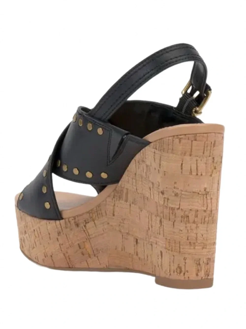 24. Vince Camuto Ellna Platform Wedge Sandal - Black NEW 10M